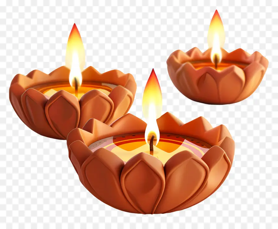 Vela Diwali，Clay Diyas PNG