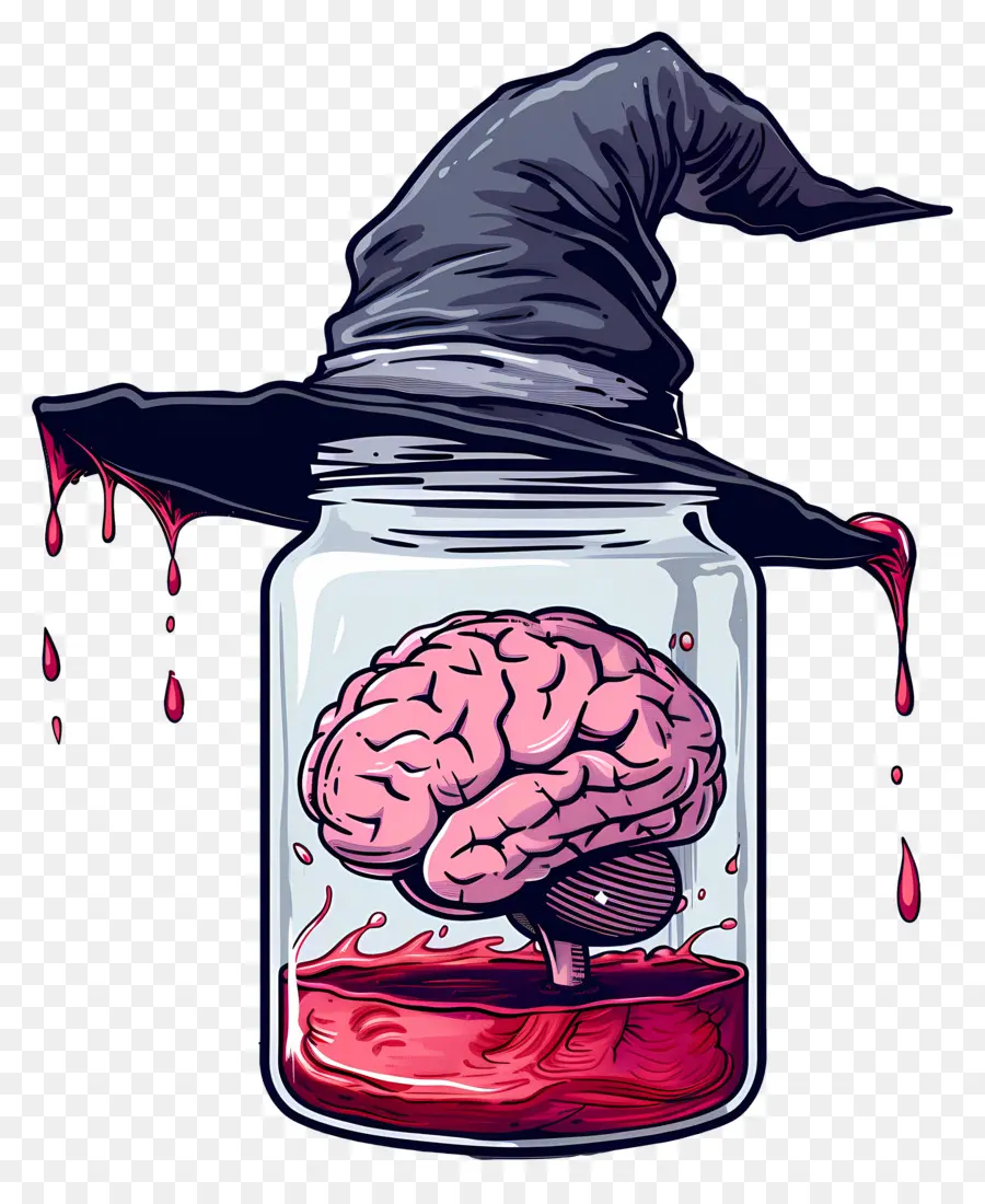 Cerebro Rosa，Cerebro En Tarro PNG