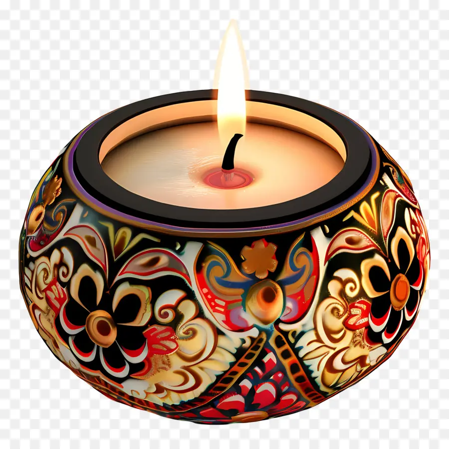 Vela Diwali，Vela Decorativa PNG