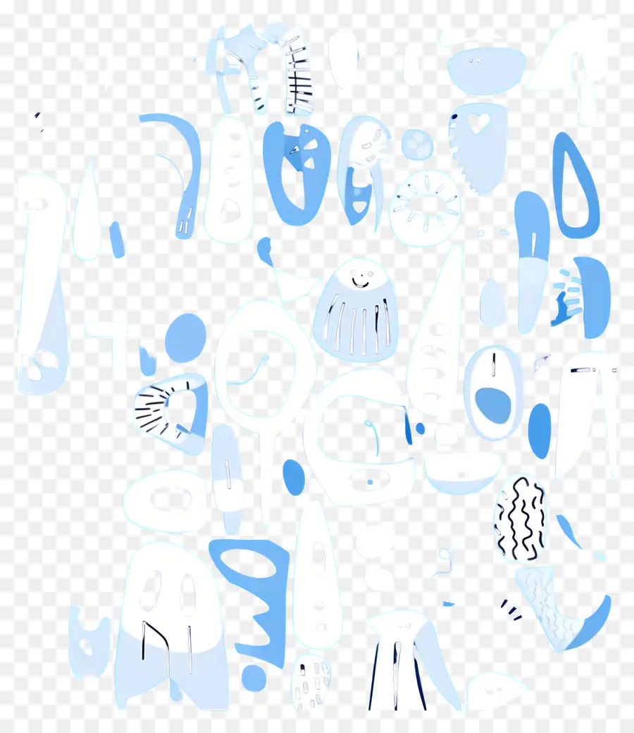 Fondos Abstractos，Formas Azules Abstractas PNG