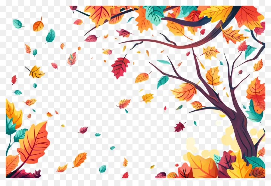 Fondo De Otoño，Hojas De Otoño PNG