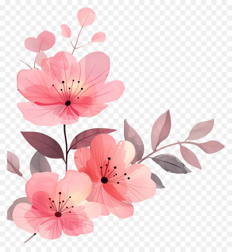 Fondo Rosa，Flores Rosadas PNG