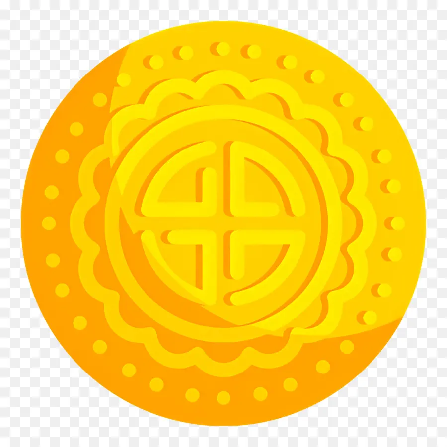 Pastel De Luna，Moneda De Oro PNG