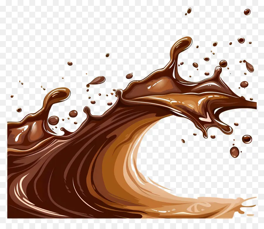 Chocolate Liquido，Salpicaduras De Chocolate PNG