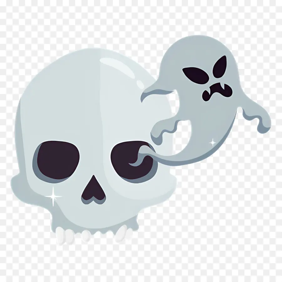 Fantasma De Halloween，Calavera Y Fantasma PNG