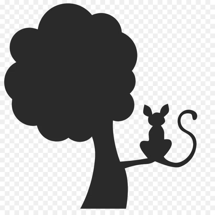 Gato De Halloween，Gato Silueta En árbol PNG