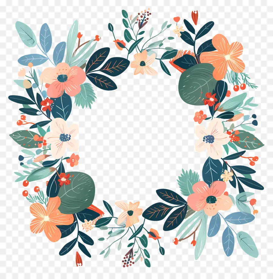 Corona De Otoño，Arco Floral Pastel PNG