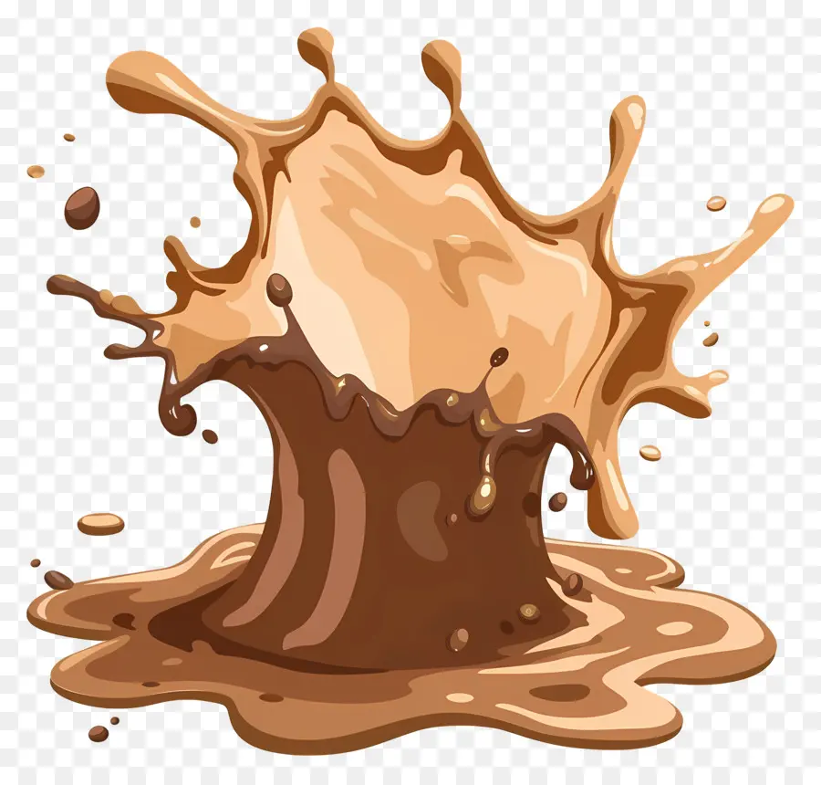 Chocolate Liquido，Salpicaduras De Chocolate PNG