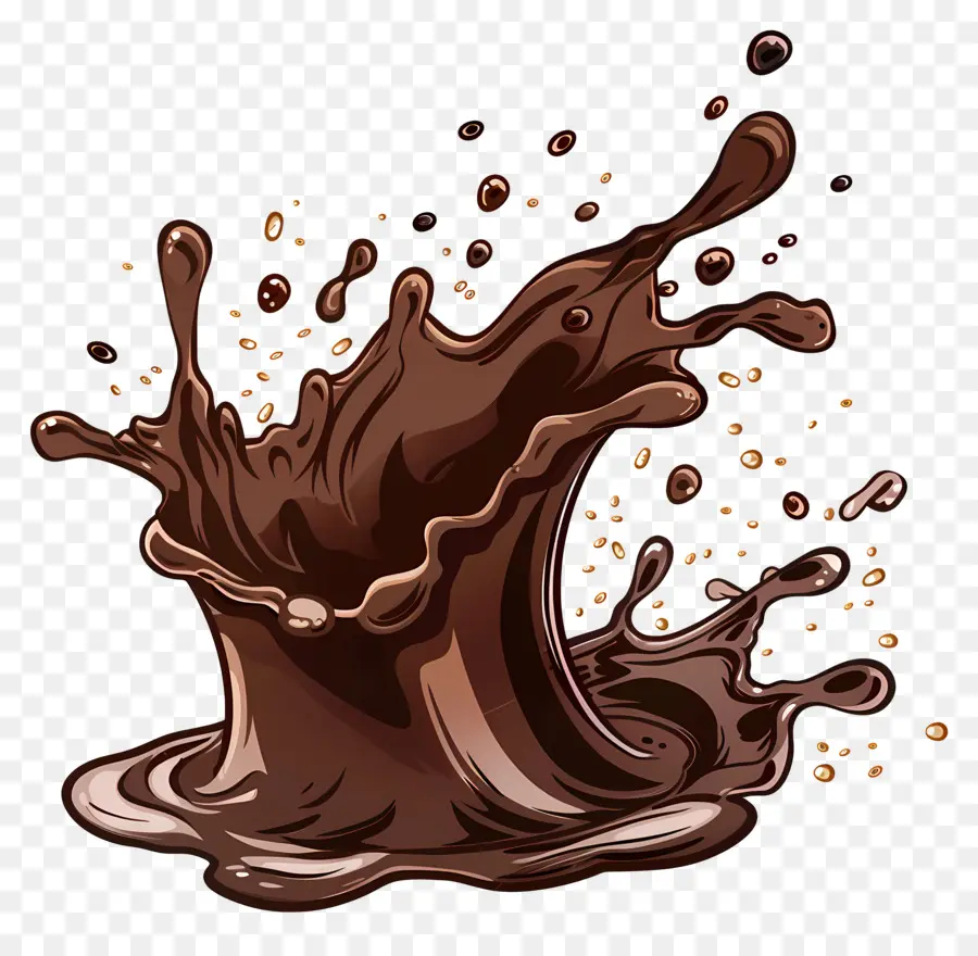 Chocolate Liquido，Salpicaduras De Chocolate PNG