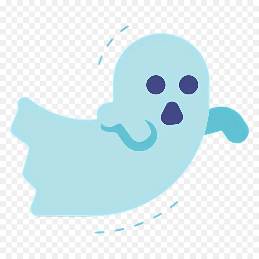 Fantasma De Halloween，Fantasma Azul PNG