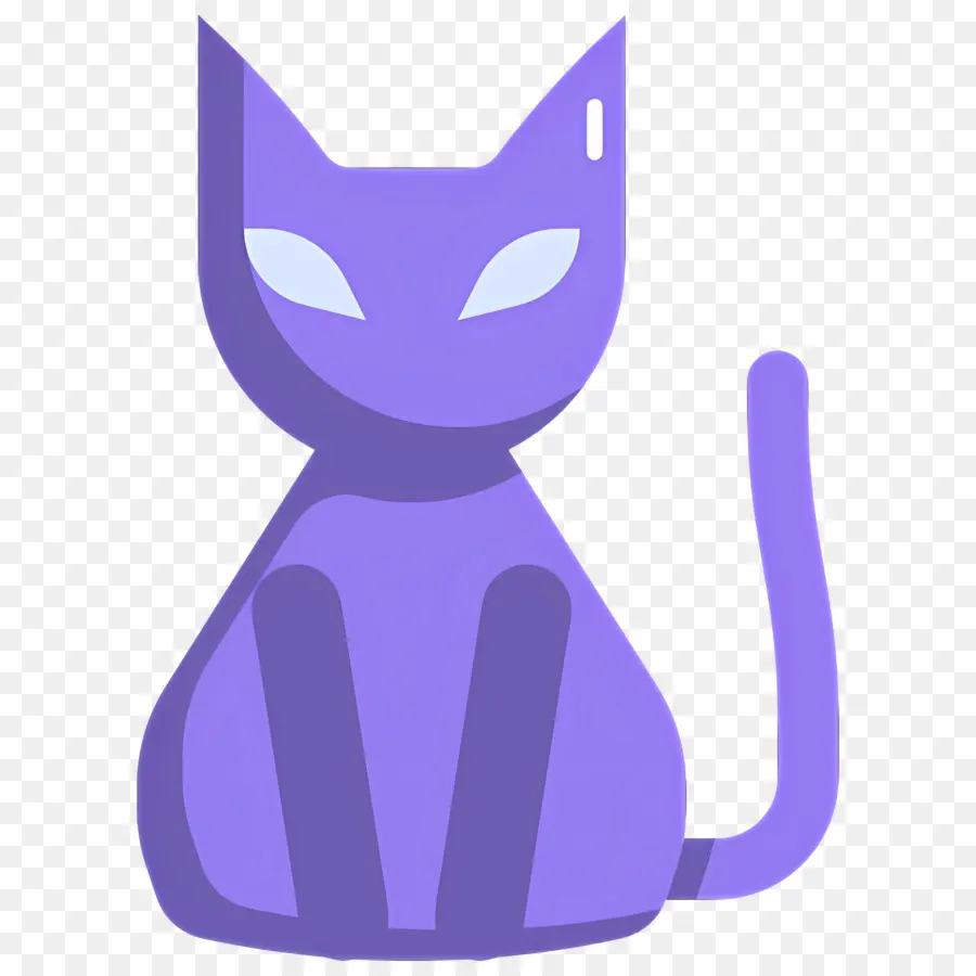 Gato De Halloween，Gato Morado PNG