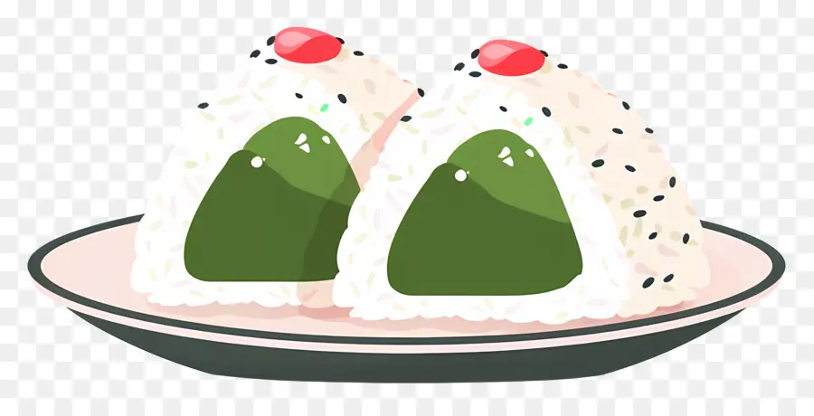 Onigiri Umeboshi，Bolas De Arroz PNG