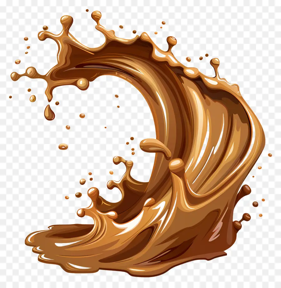 Chocolate Liquido，Salpicaduras De Chocolate PNG