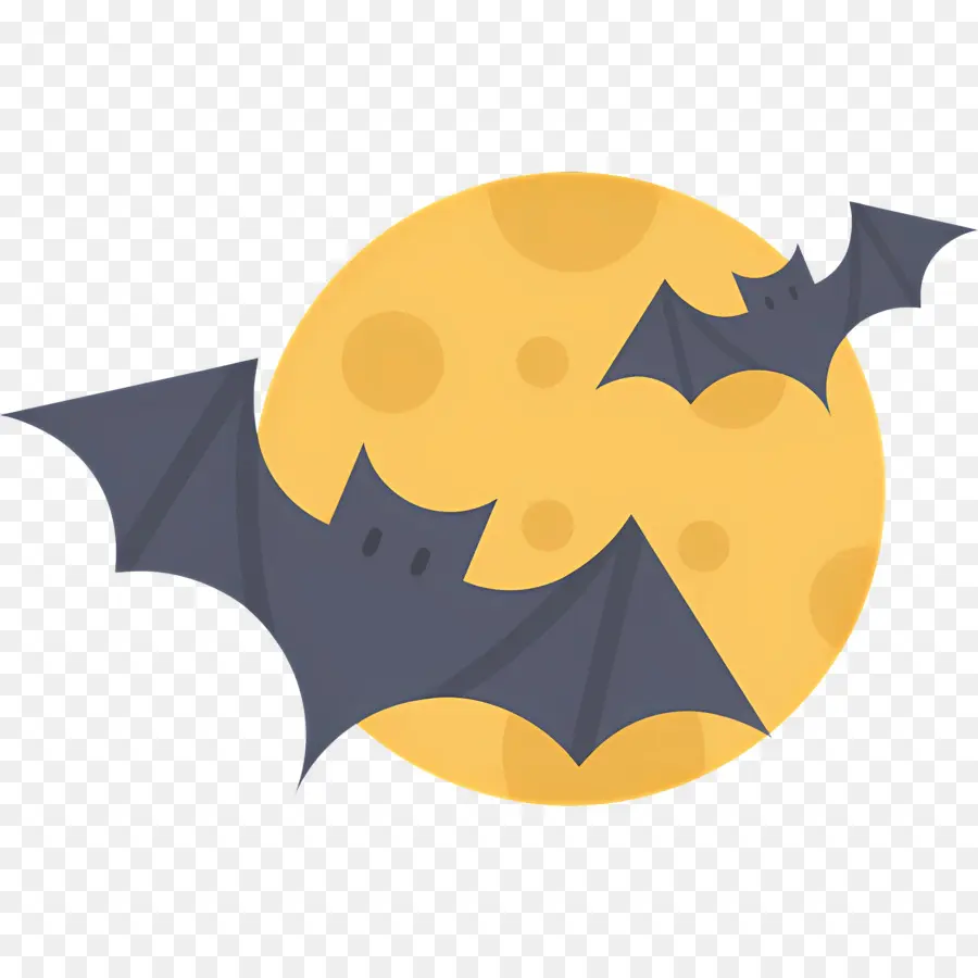 Luna De Halloween，Murciélagos Y Luna PNG