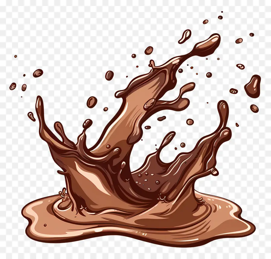 Chocolate Liquido，Salpicaduras De Chocolate PNG