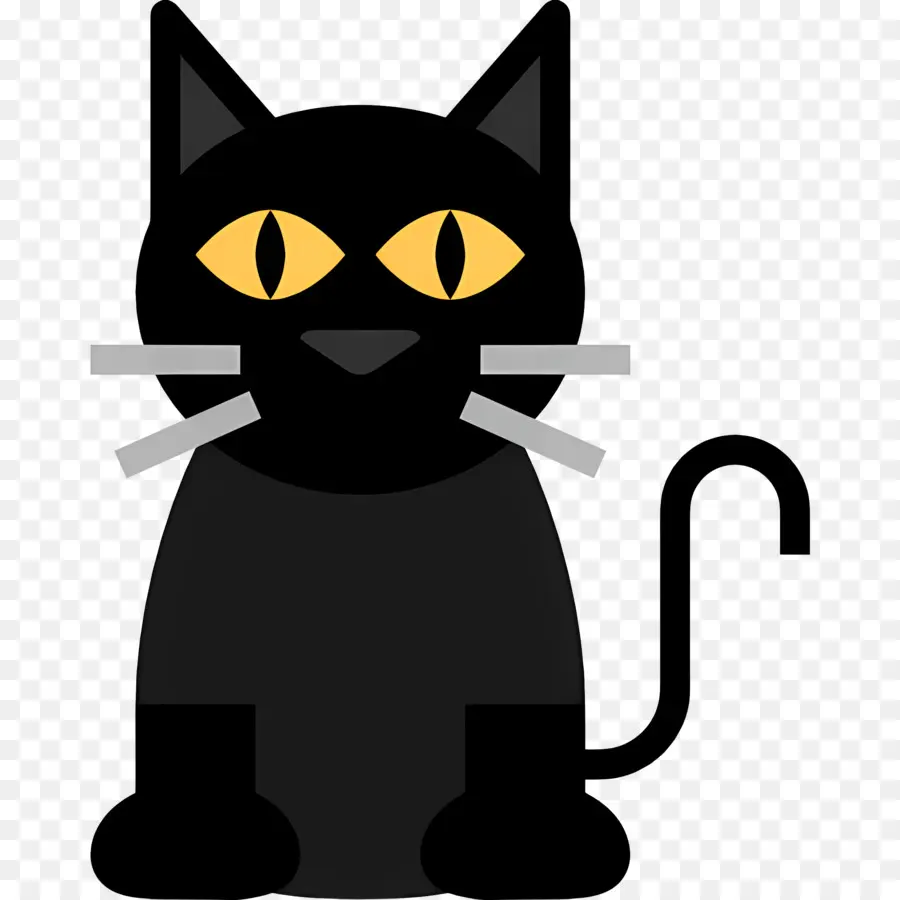 Gato De Halloween，Gato Negro PNG