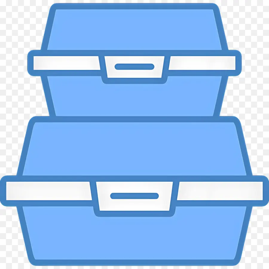 Caja De Comida，Contenedores Azules PNG