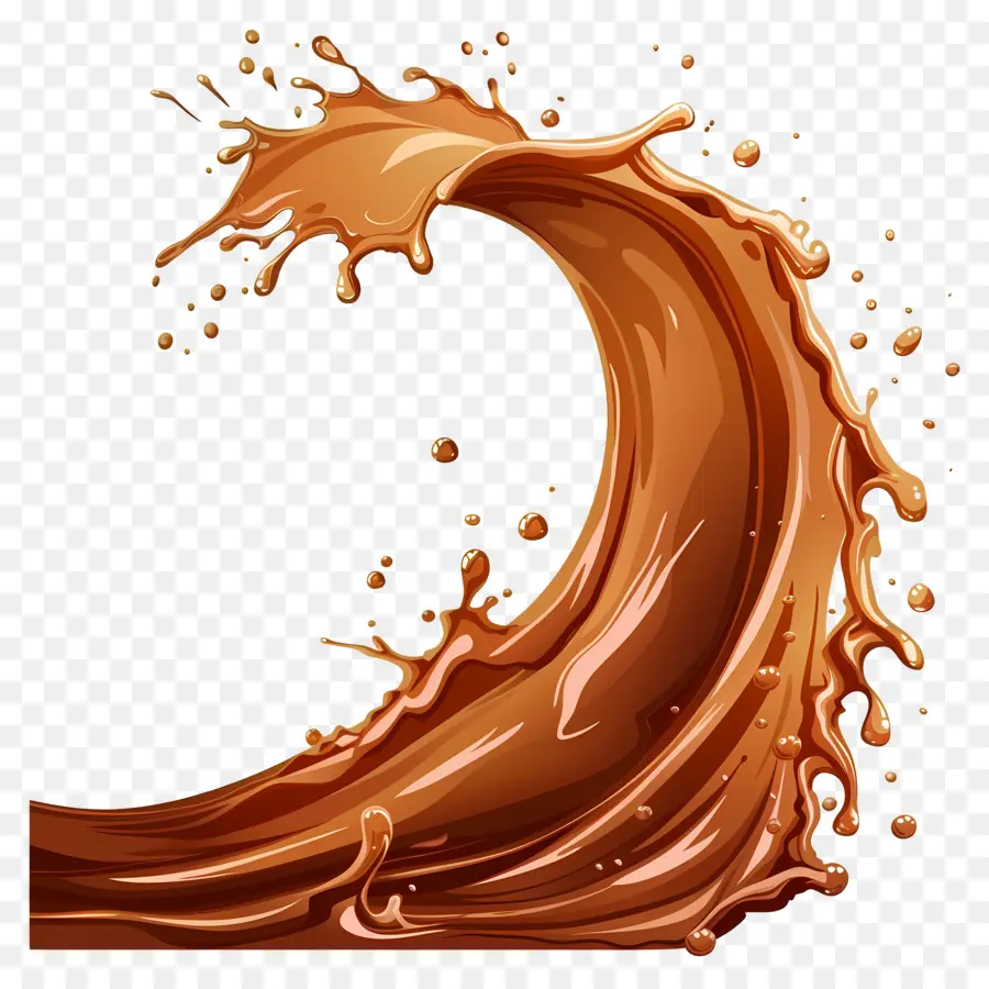 Chocolate Liquido，Salpicaduras De Chocolate PNG