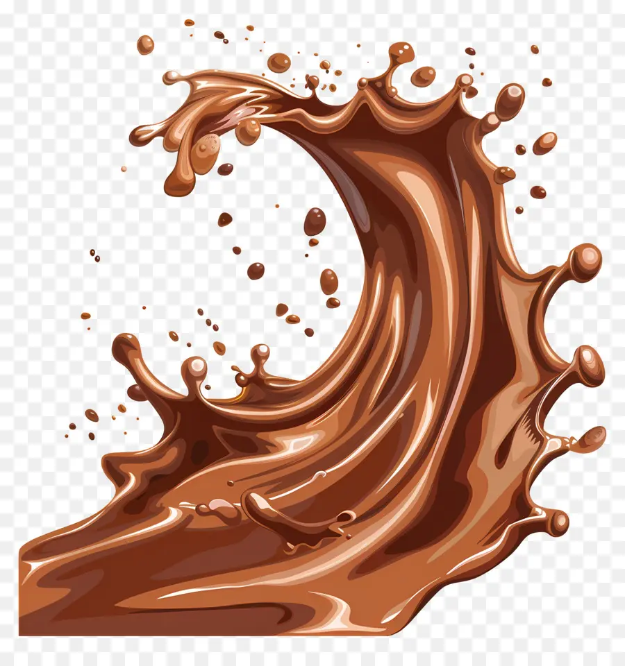 Chocolate Liquido，Salpicaduras De Chocolate PNG