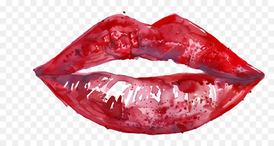 Marca De Beso，Labios Rojos PNG