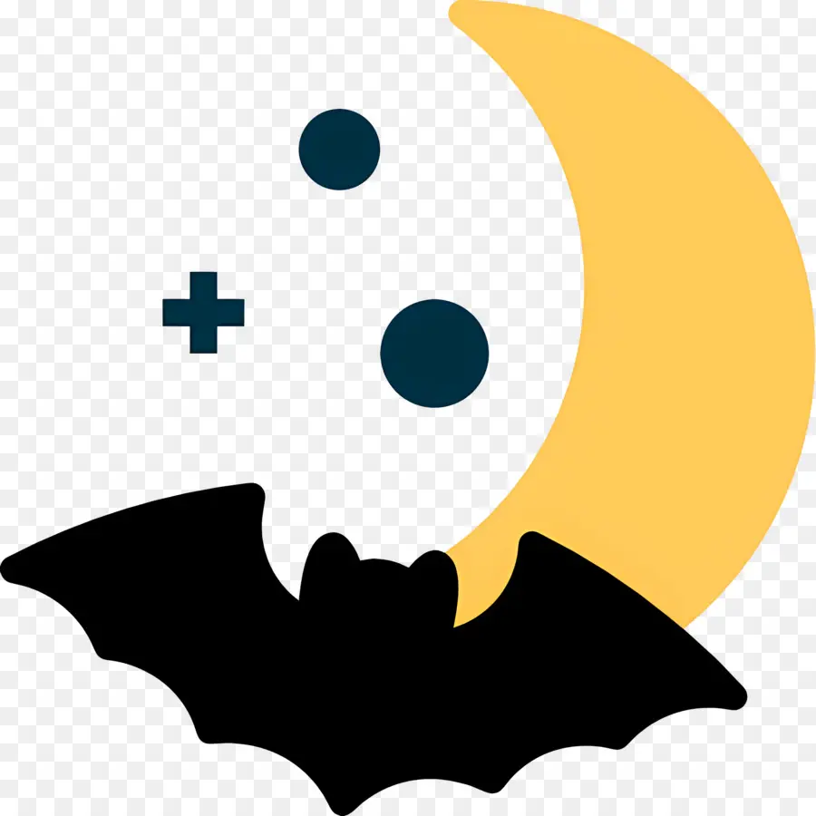 Luna De Halloween，Luna Y Murciélago PNG