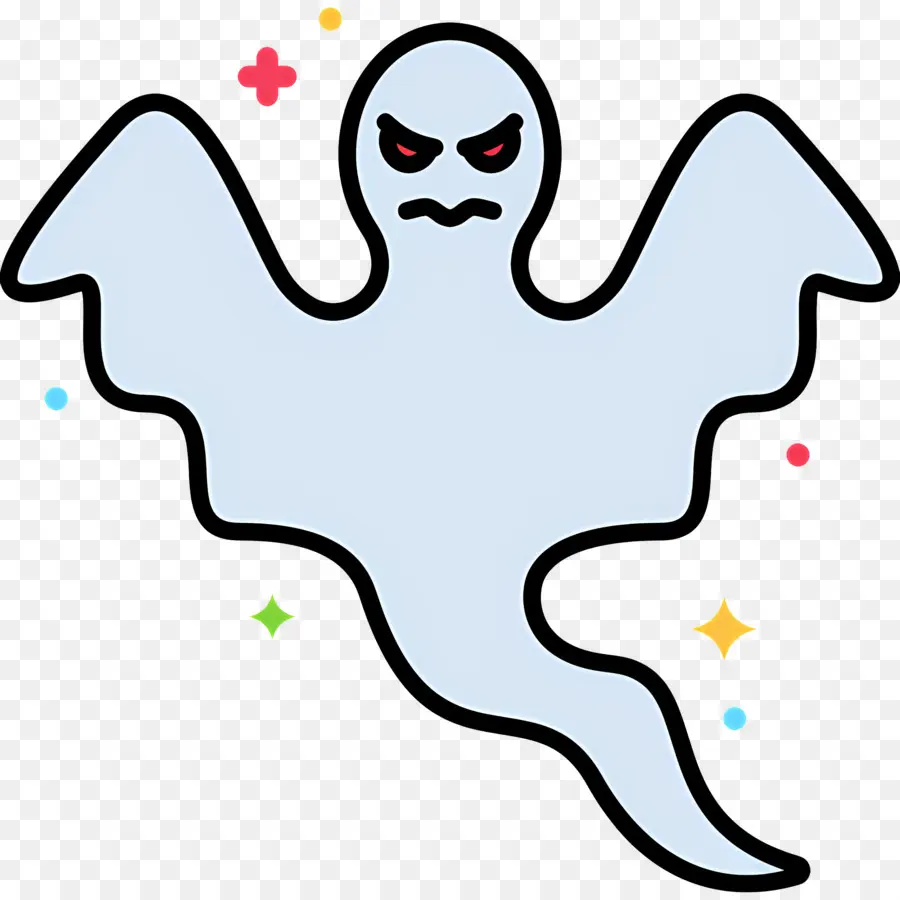 Fantasma De Halloween，Fantasma Enojado PNG