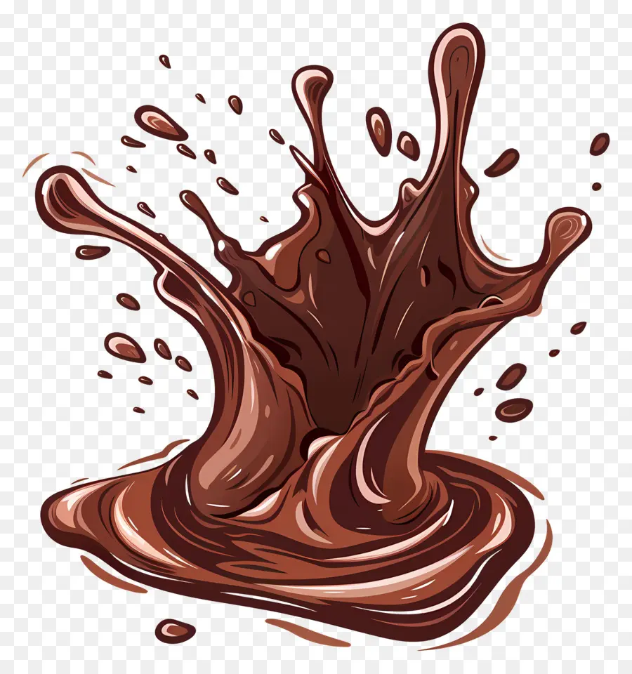 Chocolate Liquido，Salpicaduras De Chocolate PNG