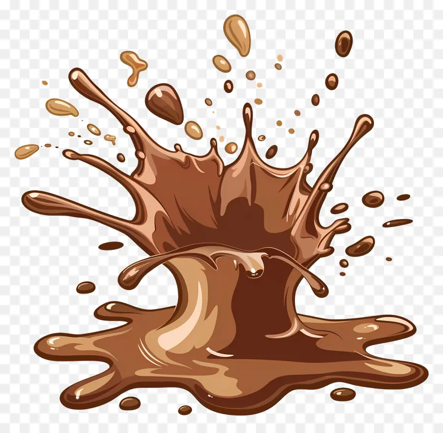 Chocolate Liquido，Salpicaduras De Chocolate PNG