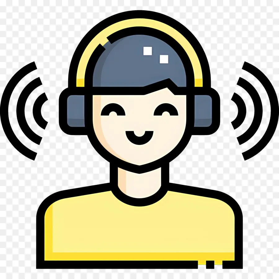 Escuchando Musica，Auriculares PNG