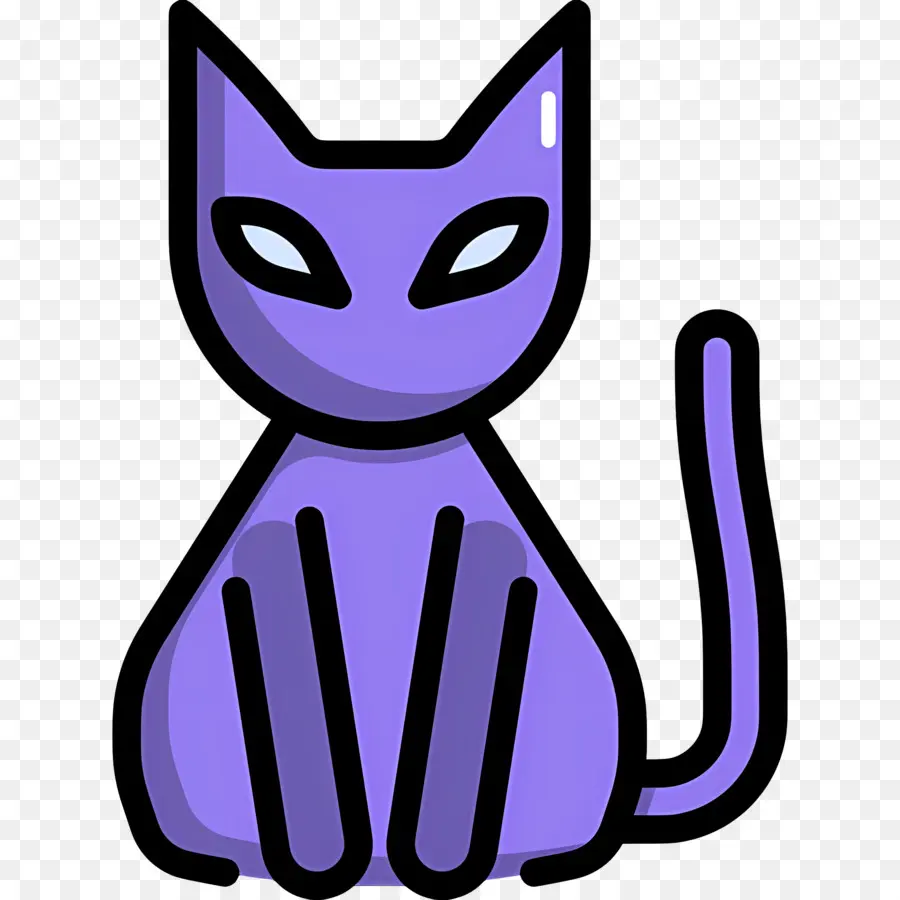 Gato De Halloween，Gato Morado PNG