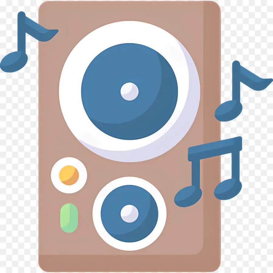 Altavoz De Música，Altavoz Con Notas Musicales PNG