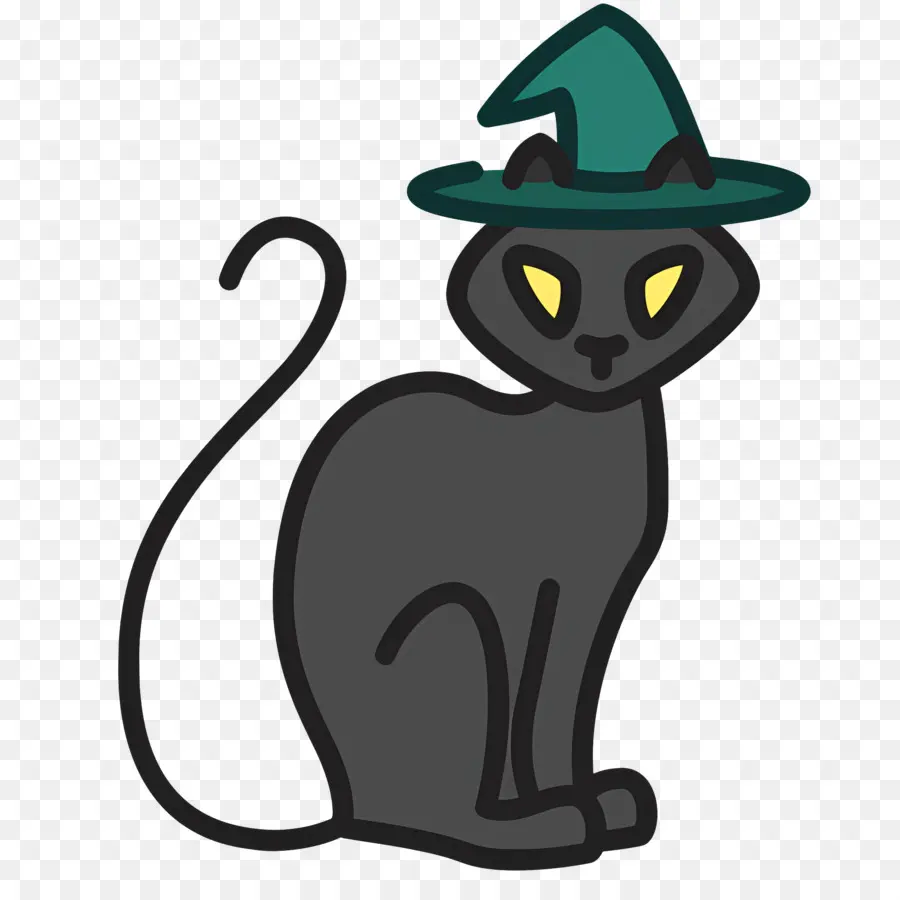 Gato De Halloween，Gato Negro PNG