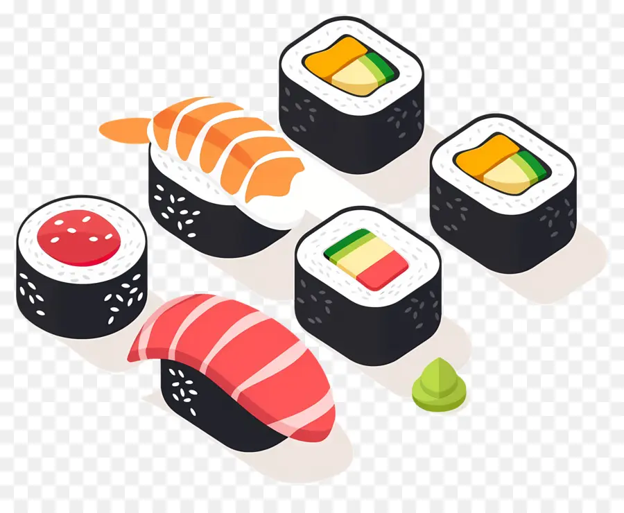 Día Internacional Del Sushi，Rollos De Sushi PNG