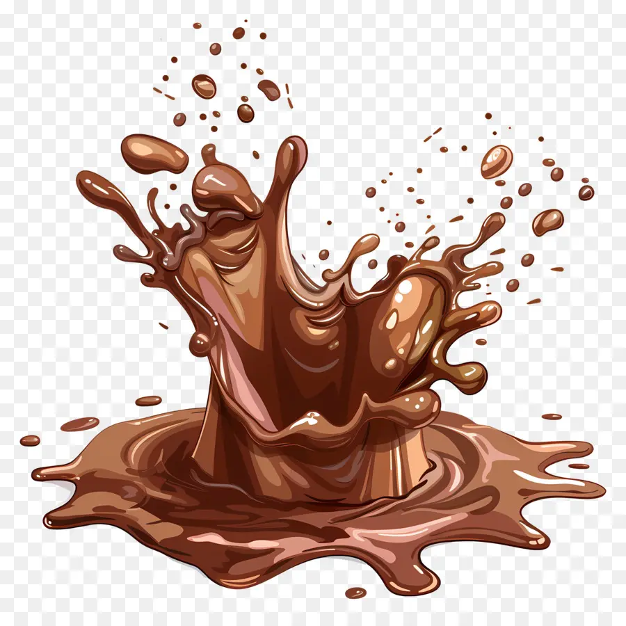 Chocolate Liquido，Salpicaduras De Chocolate PNG