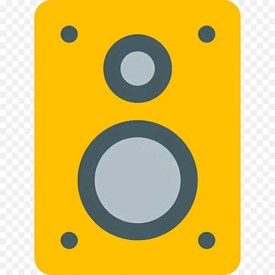 Altavoz De Música，Altavoz Amarillo PNG