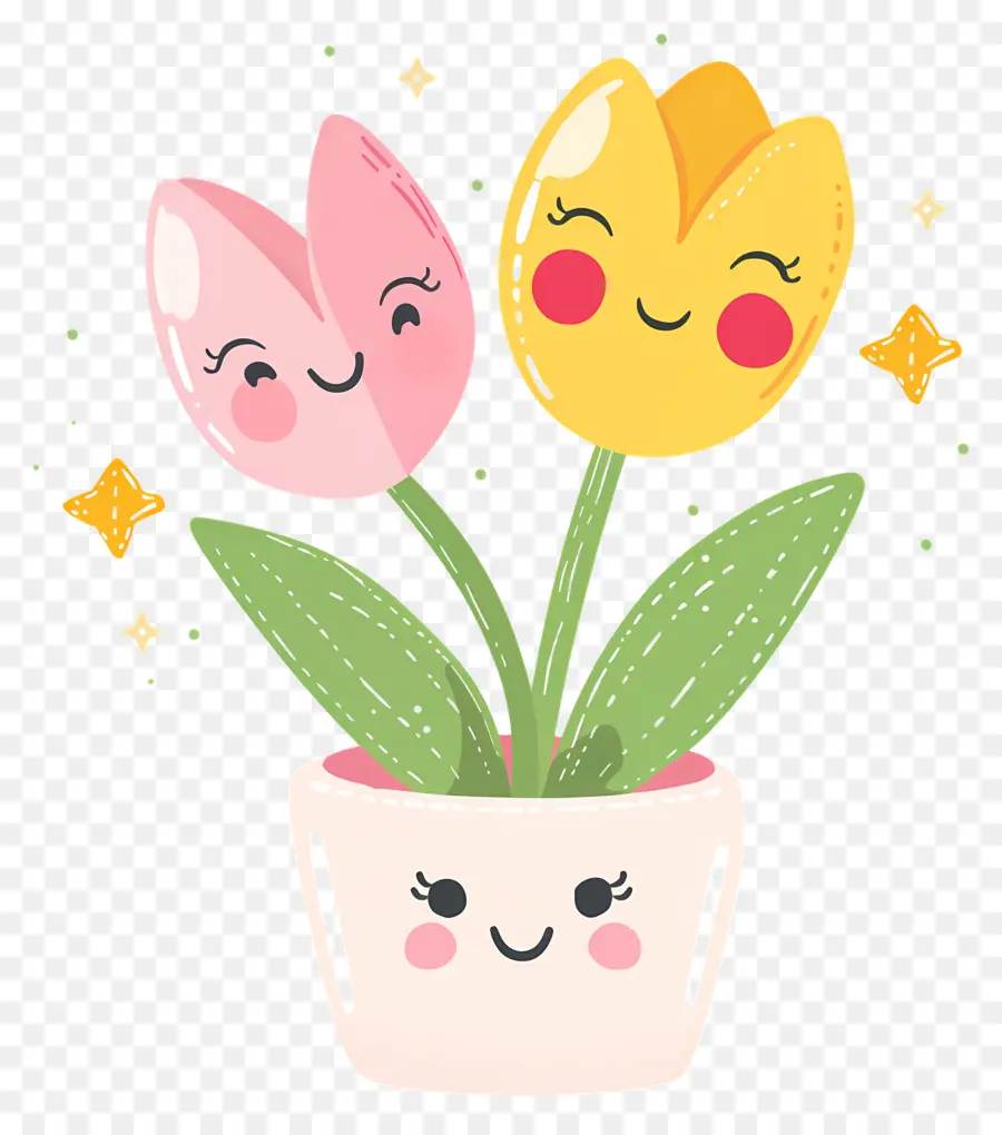 Flor Emoji，Flores Felices PNG