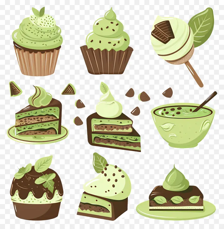 Postres Matcha，Postres PNG