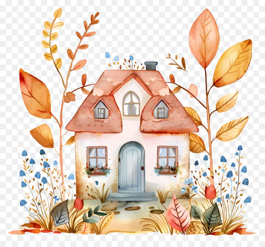 Casa De Otoño，Linda Casa PNG