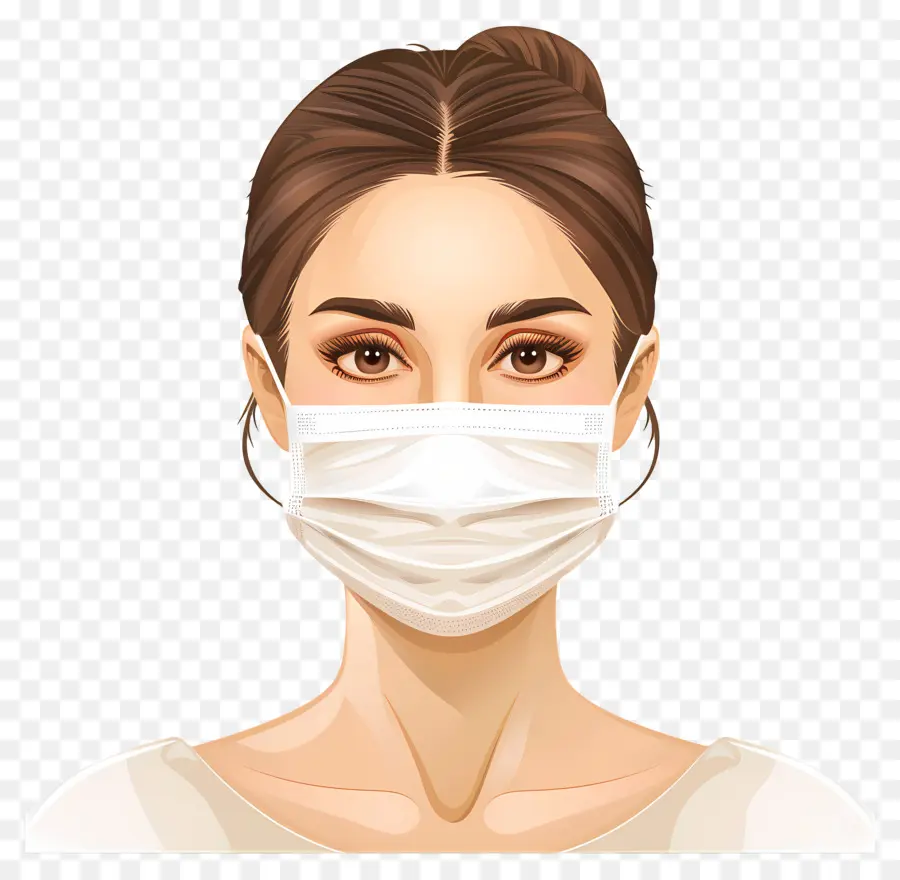 Hermosa Mujer，Mujer Con Mascarilla PNG