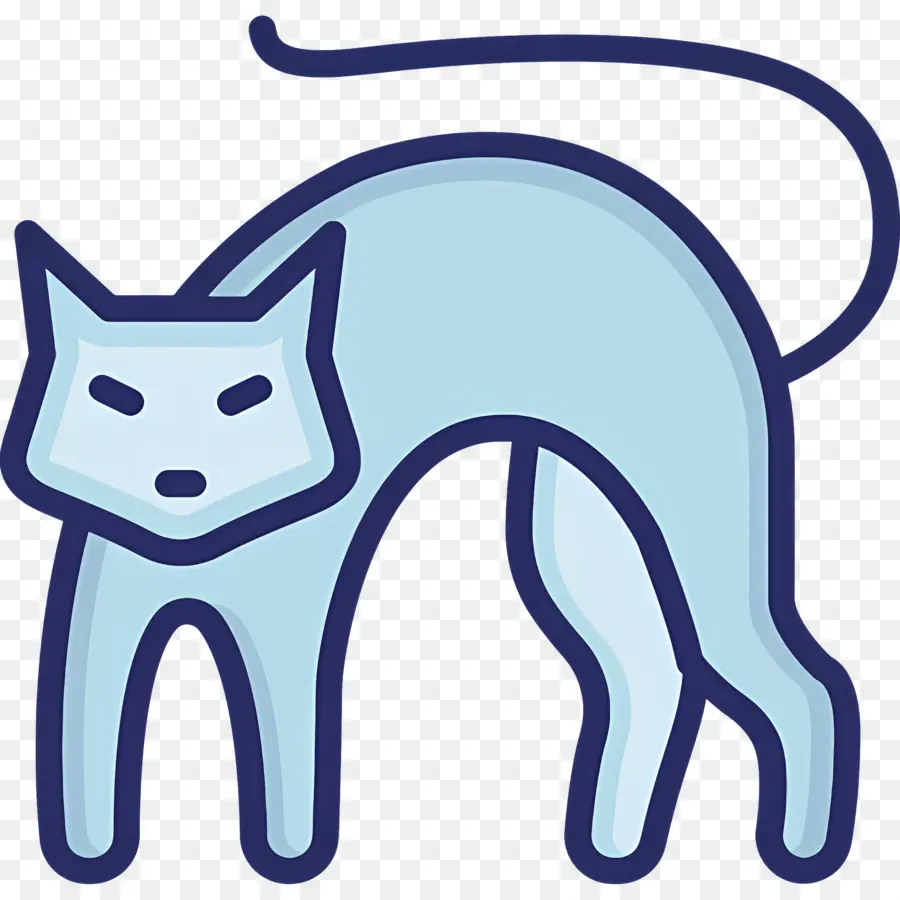 Gato De Halloween，Gato Azul Claro PNG