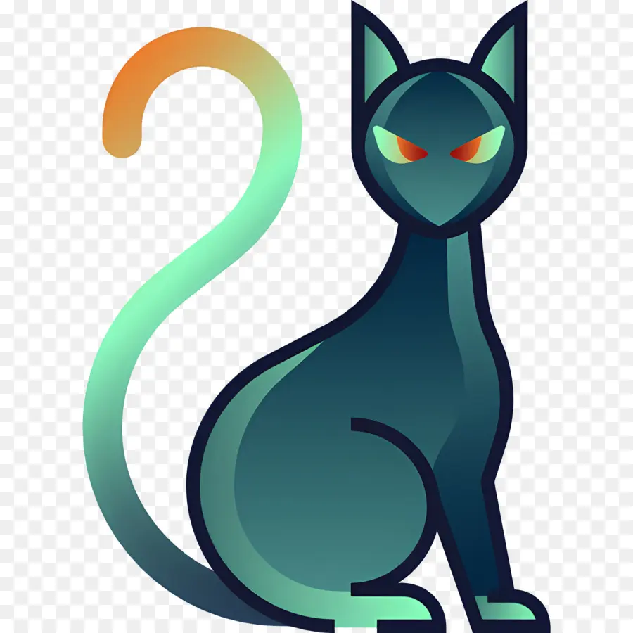 Gato De Halloween，Gato Místico PNG