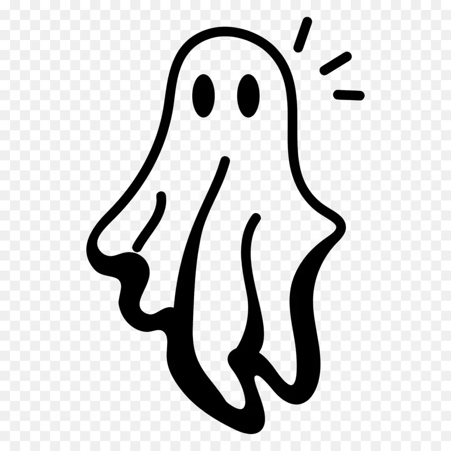 Fantasma De Halloween，Fantasma Blanco Y Negro PNG