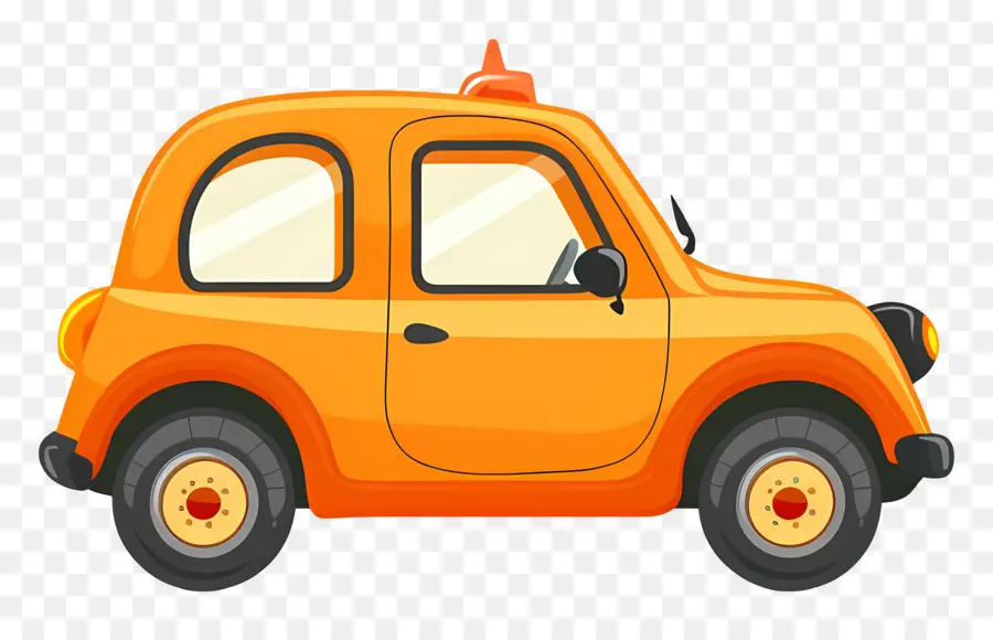 Coche De Dibujos Animados，Taxi Rojo PNG