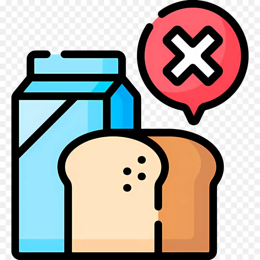 Sin Comida，Leche Y Pan PNG