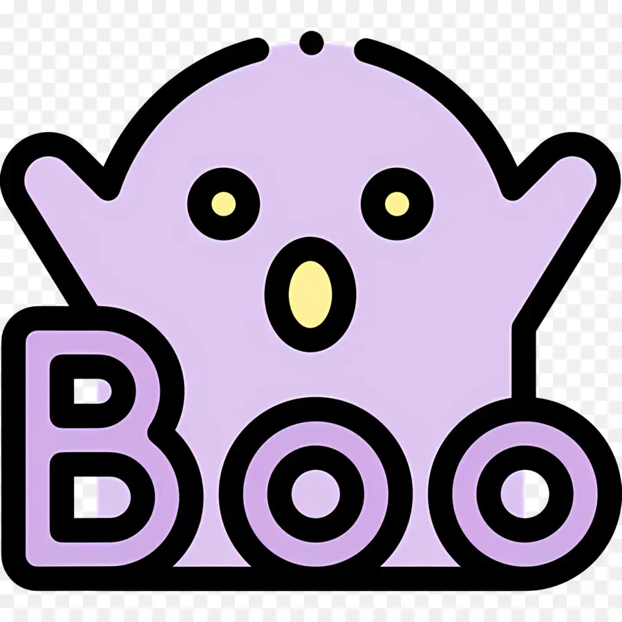 Abucheo De Halloween，Boo Fantasma Púrpura PNG