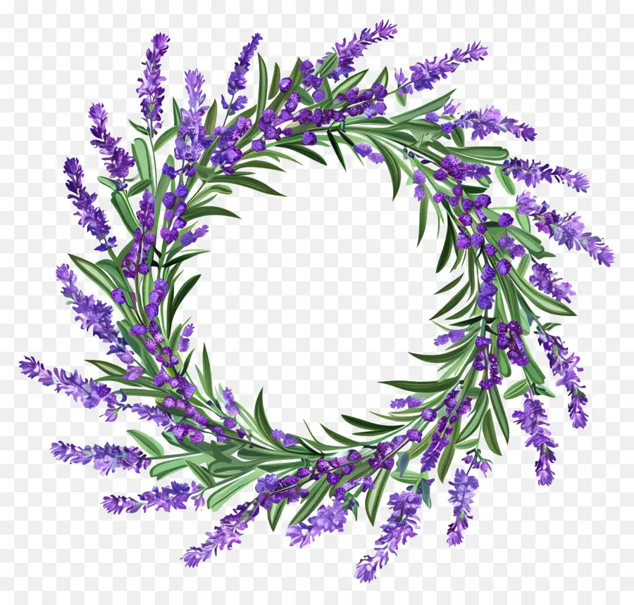 Corona De Lavanda，Corona De Flores PNG