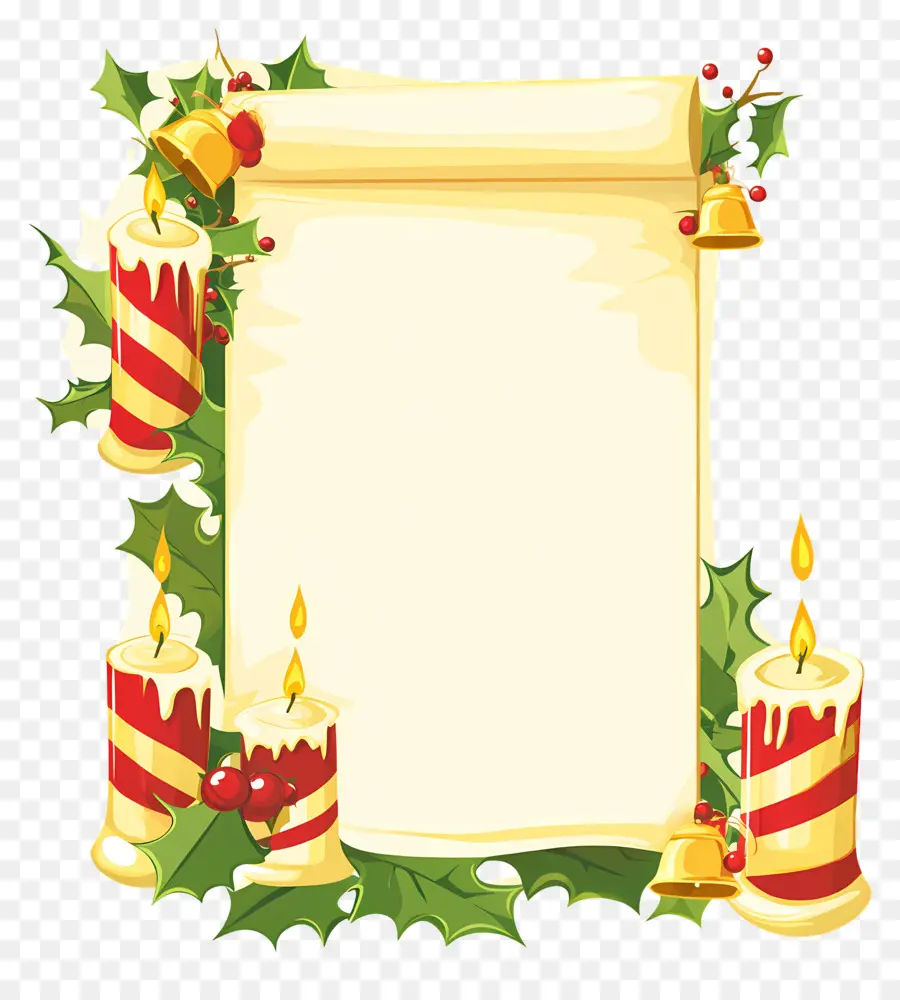 Rollo De Navidad，Velas PNG