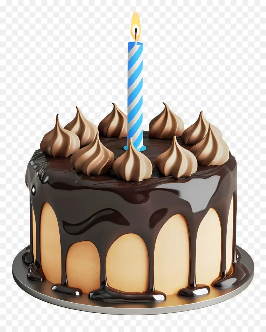 Pastel De Cumpleaños 3d，Pastel De Chocolate PNG