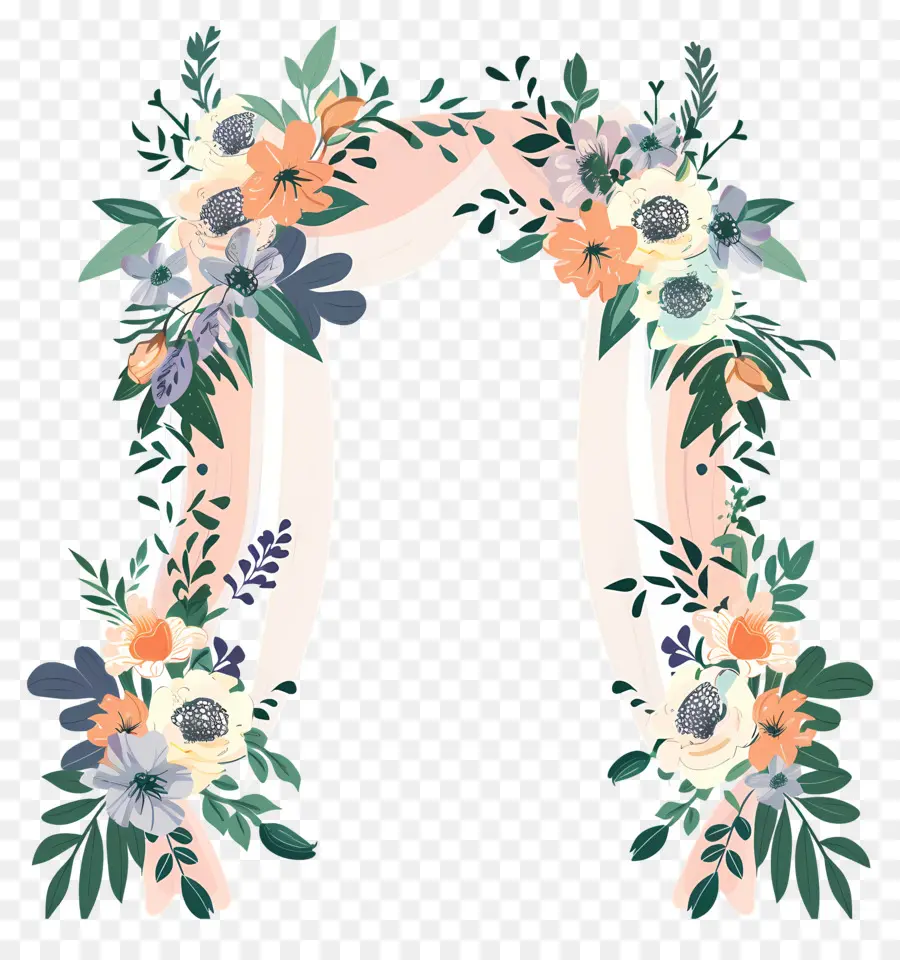 Arco De Boda，Elegante Arco Floral PNG