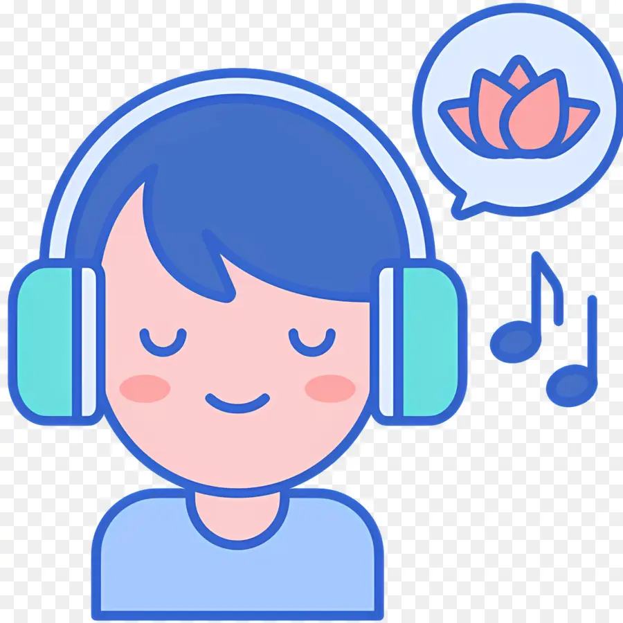 Escuchando Musica，Persona Con Auriculares PNG